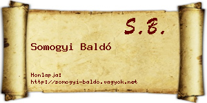 Somogyi Baldó névjegykártya